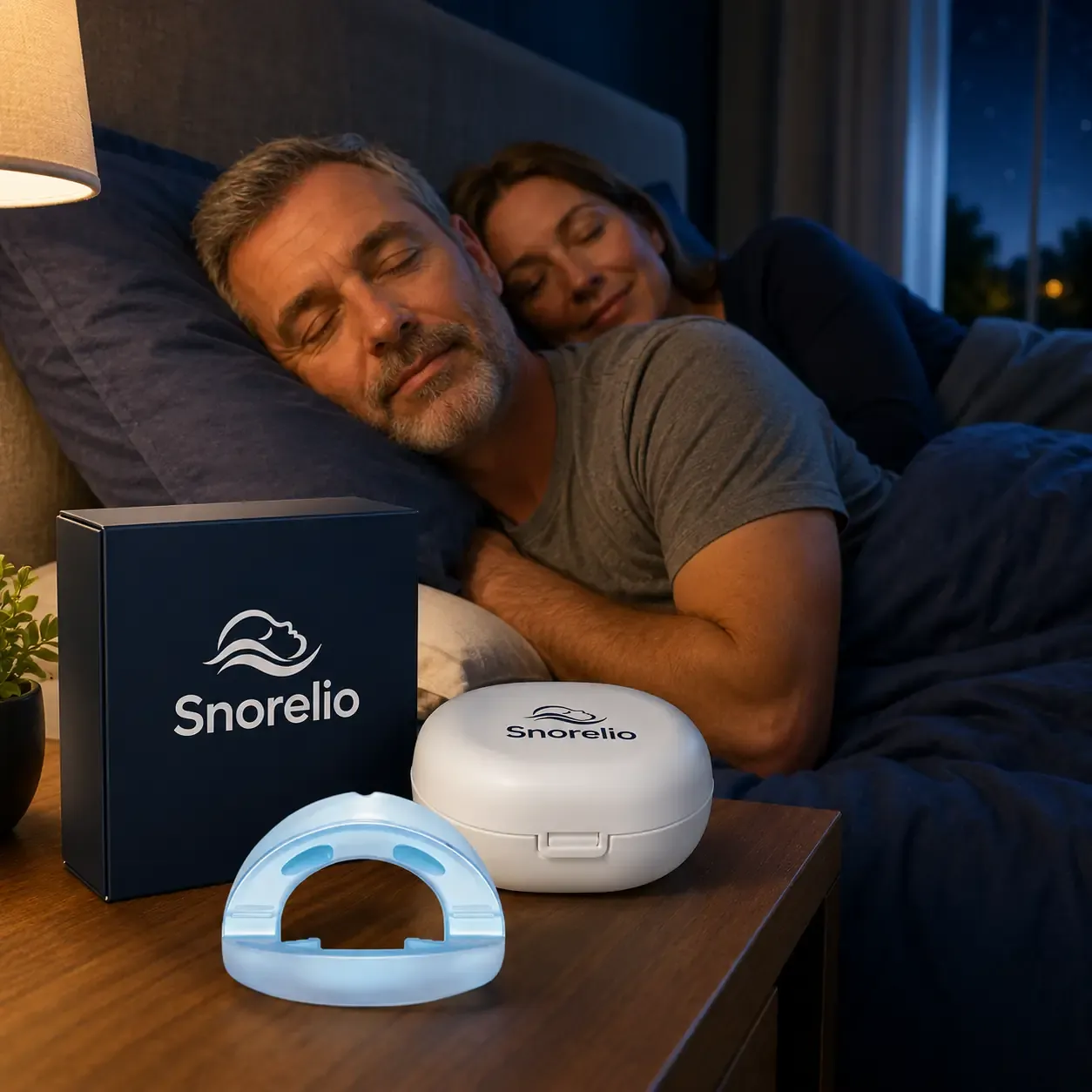 Snorelio soft silicone and EVA construction